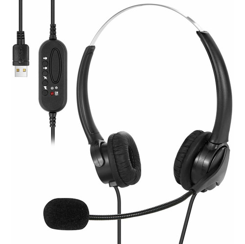 Auricular Diadema Microfono Para Ordenador Portatil Centro