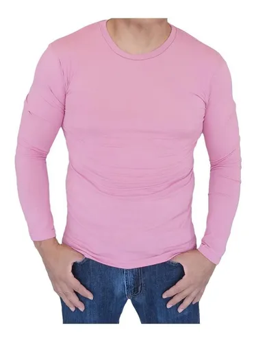 Playera Rosa Hombre Manga Larga MercadoLibre .mx