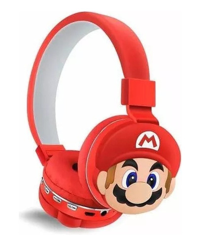 Audífonos Bluetooth Mario Bros Inalámbrico Color Rojo