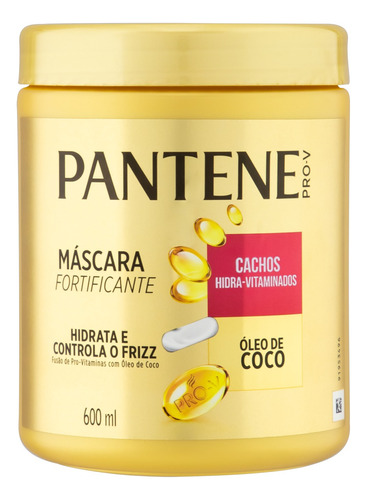  Máscara de tratamento Pantene Cachos Hidra-Vitaminados de 600mL