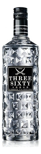 Vodka Three Sixty 70cl Filtrada En Diamantes Alemania