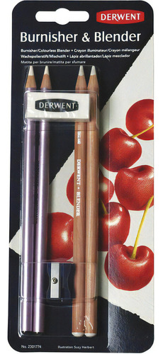 Kit de lápices artísticos Derwent Blender & Burnisher, colores de marcado variados