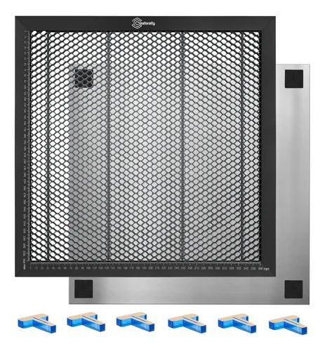 Plataforma De Mesa De Trabalho Em Formato De Favo De Mel Para Máquina De Corte E Gravação A Laser De Co2 400x400x22 Mm