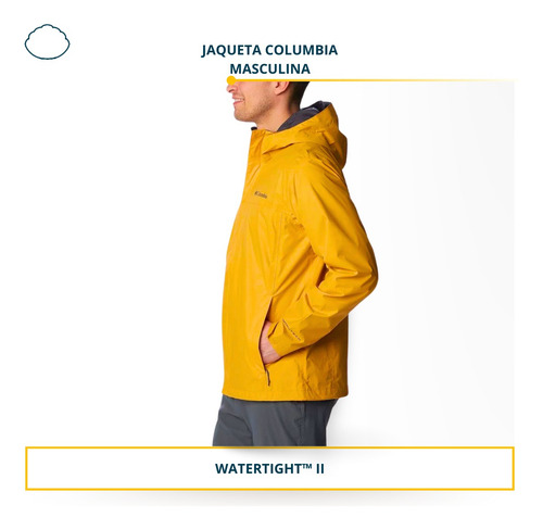 Jaqueta Masculina Impermeável Columbia C/ Capuz Caminhada