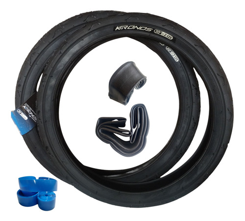 Llantas Lisa Y Cámaras Con Sellador R-20 Para Bicicleta Negro