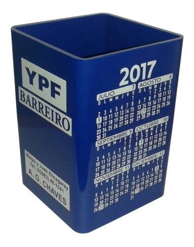 100 Cubos Portalapiz De Color Con Logo Y Calendario Personalizado A Un Color