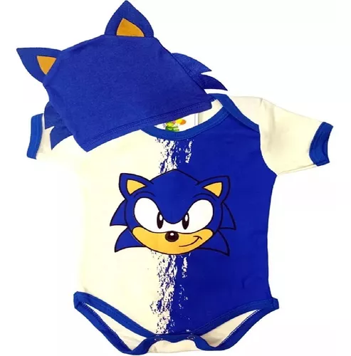 Fantasia Infantil Sonic Roupa Infantil Jogos Festa Carnaval