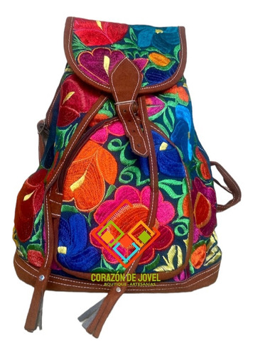 Hermosas Mochilas De Gamuza Bordadas/ Artesanales De Chiapas