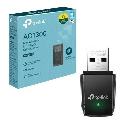 Adaptador Usb Wireless Ac1300 Tp-link T3u Wifi Dual Band