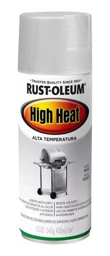 Aerosol Pintura High Heat Alta Temperatura Rust Oleum Plata