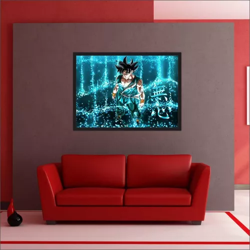 Quadro Decorativo Dragon Ball Goku Desenho Anime Com Moldura G06