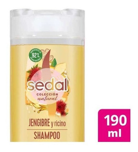 Sedal Natural Jengibre Y Ricino Shampoo 190ml