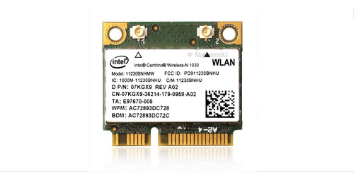Placa Wireless Intel Centrino 2.4ghz 11230bnhmw N1030 Bt 3.0