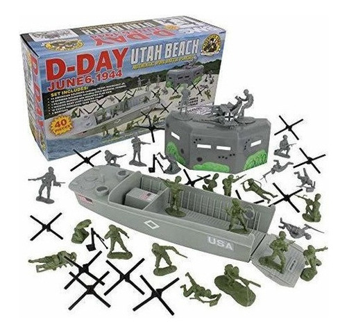 Bmc Ww2 D-day Plastic Army Men - Juego De 40 Figuras De Sold