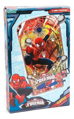 Spiderman Flipper Pinbal Juego Mesa Marvel Ditoys