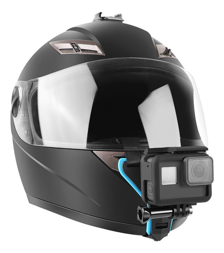 Imagen 6 de 10 de Soporte Mentonera Menton Frontal Casco Motos Gopro Y Similar