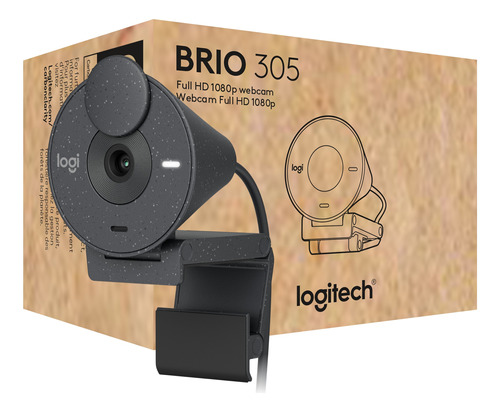 Webcam Logitech Vc Brio 305 Grafito - Revogames