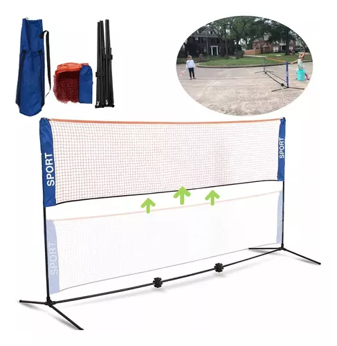 Divertida Red De Voleibol Con Postes Portatil Ajustable