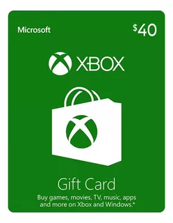 Xbox Gift Card $40 | Tarjeta Regalo | Envio Rápido | Usa