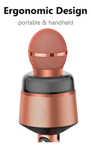 Altavoz De Micrófono Inalámbrico 3 En 1 Con Led Para Fiestas
