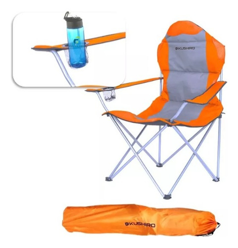 Silla Sillon Plegable Camping Respaldo Alto Reforzad Kushiro