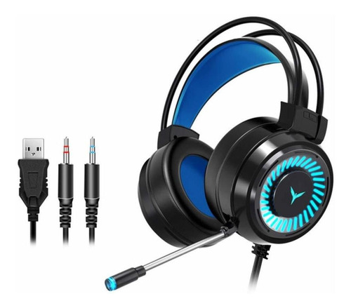 Auricular Para Videojuego Cable G58 Luz Led Estereo Pc Color