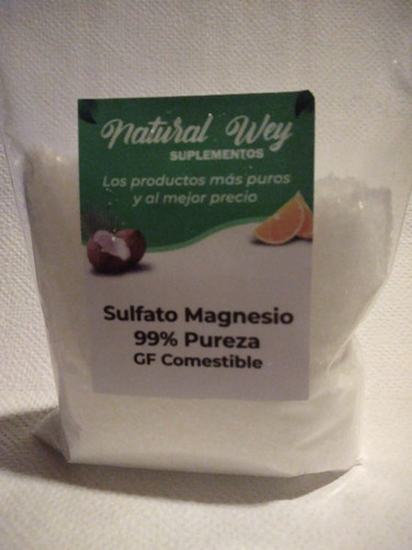 Sulfato De Magnesio O Sal De Epsom 250 Gr. Gf Comestible.