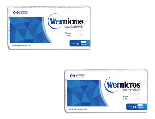 Wernicros Oseltamivir 75mg 10 Capsulas Orales P2