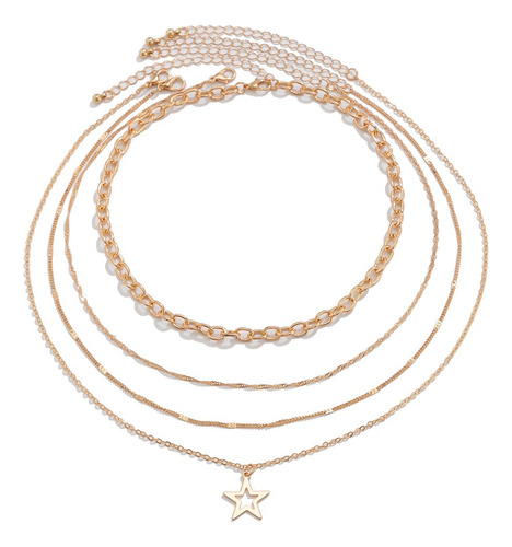 Gargantilla Con Colgante De Estrella Vintage, Joyería Estéti