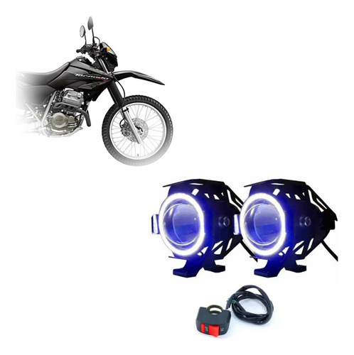 Par Farol Milha Angel Eye U7 Mini Azul Xr 250 Tornado 2014