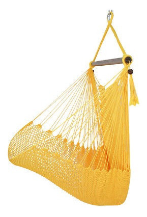 Jumbo Colgar Hamaca Silla 48 Bar Madera Patio Porche Swing