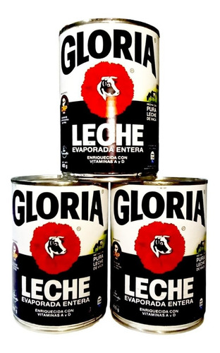 Leche Evaporada Gloria X 3 Unid - g a $109