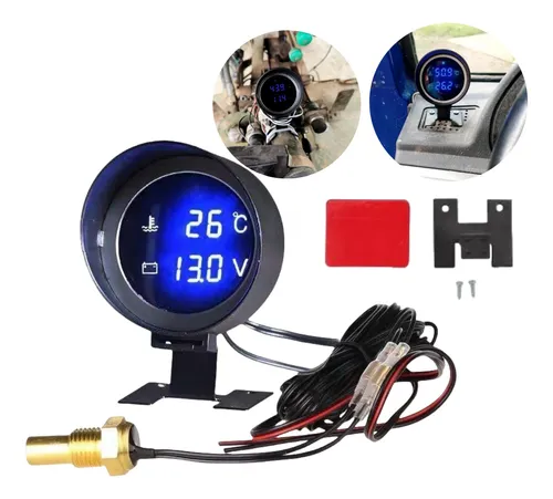 comprar Marcador De Temperatura Automotivo Universal+voltímetro