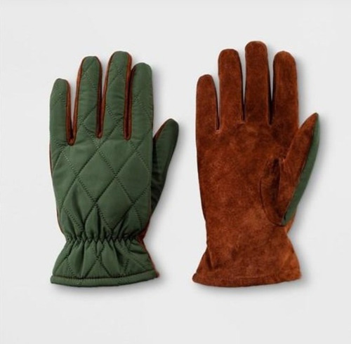 Guantes Hombre M/l L/xl Quilted Fleece Lined Pig Leather 