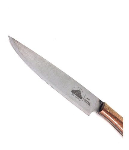 Imagen 3 de 6 de Cuchillo Artesanal Asado Premium Vaina Cuero Filo Parrilla