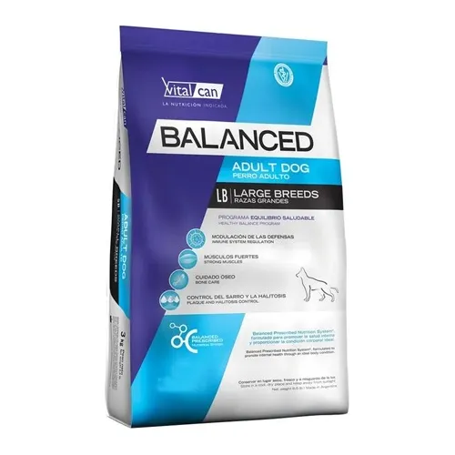 Alimento Vitalcan Balanced Adult Dog para perro adulto de raza grande sabor mix de 15 kg