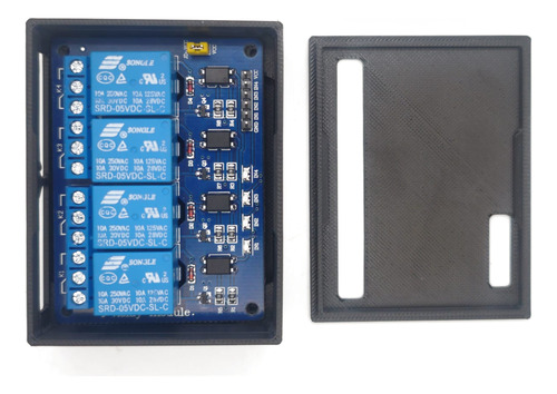 Módulo Relé 4 Canais Entrada 5v Para Arduino + Case 3d Nfe
