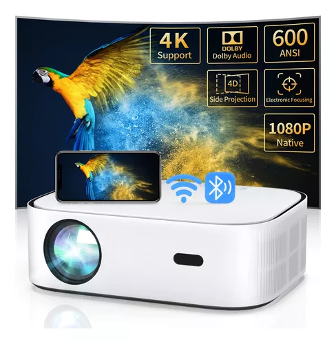 Proyector LED 4K Nativo 1080P Bluetooth WiFi 5G Cine en casa