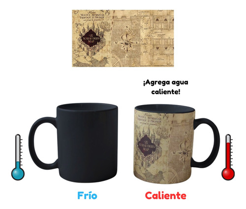 Taza Mug Magico Harry Potter Mapa Del Merodeador Pocillo