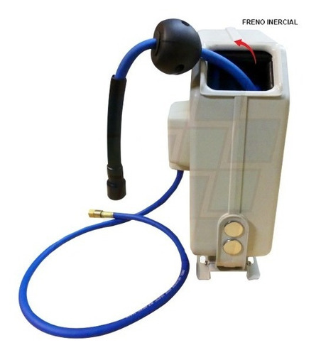 Imagen 2 de 5 de Sistema Manguera Presion De Aire Retractil 10mt P/ Compresor