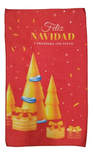 Imagen 4 de 10 de Repasador Estampado Navideño Microfibra