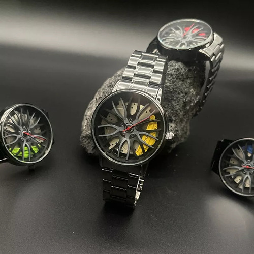 Reloj Original Moda Disco Llanta Rin Calipers Metal 4 Color