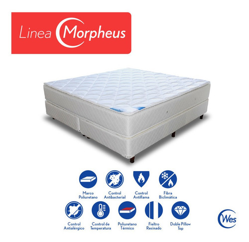 Sommier Morpheus Resorte Jacquard 2 1/2 Plaza 160x190x30 Wes