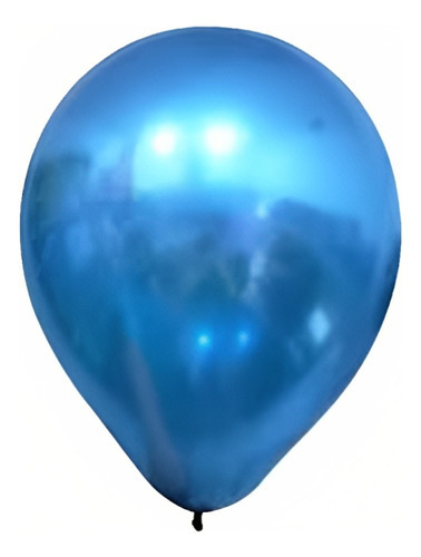 Balão Bexiga 12 Polegadas 25 Un Festball Metalizado Alumínio Cor Azul