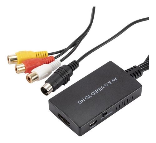 Conversor Svideo Para Hdmi S-video E 3rca Cvbs Composite To