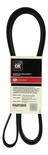 Auto V-belt, Número Industria K060930hd