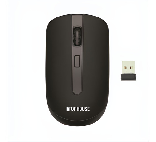 Mouse Optico Inalambrico 1200dpi Top House Ms989gt Color Negro