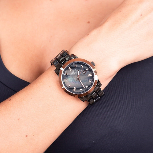 Relógio Feminino Seculus 20422lpsvua6 Aço Negro