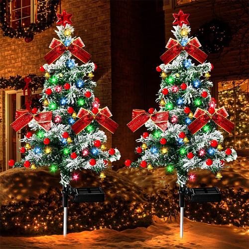 Lámpara Solar De Cedro Para Árbol De Navidad, Decoración Ext