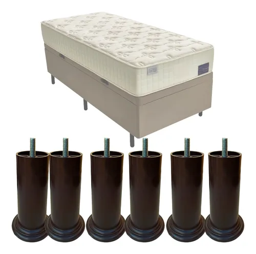 7 Pe Cama Box Cabeceira Resistente Casal Solteiro Moveis